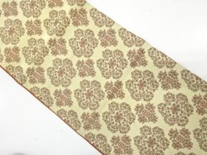 アンティーク　草花模様織り出し袋帯（材料）